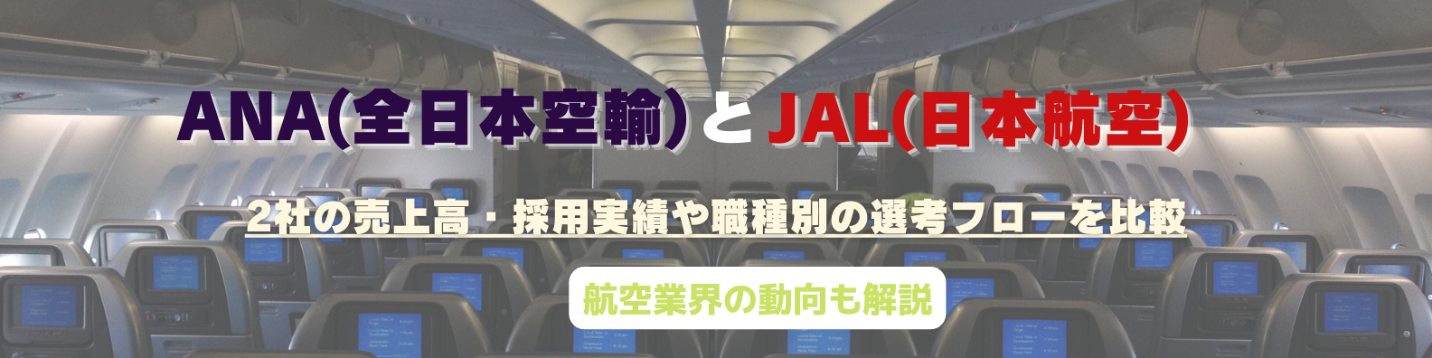 【大手航空会社比較】ANA・JALの違いとは-強み・社風・平均年収・職種別選考フロー比較-